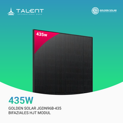 Golden Solar 435W JGDN96-435 HJT Bifacial Glas PV Modul Full Black
