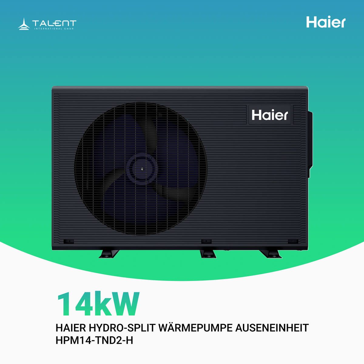 Haier Hydro-Split Luft-Wasser-Wärmepumpe Außeneinheit 14 kW, inkl. Erstinbetriebnahme - HPM14-TND2-H