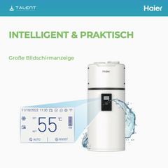 Haier Brauchwasser Wärmepumpe HP80M8-9, 80L, A+, R290 Kältemittel – Effiziente Warmwasserlösung