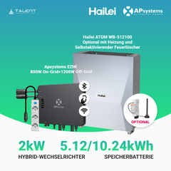 APsystems EZHI Balkonkraftwerk – Hybrid & Insel-System mit 5 kWh / 10 kWh Speicher + Wechselrichter, AC 2000W