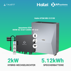 APsystems EZHI Balkonkraftwerk – Hybrid & Insel-System mit 5 kWh / 10 kWh Speicher + Wechselrichter, AC 2000W