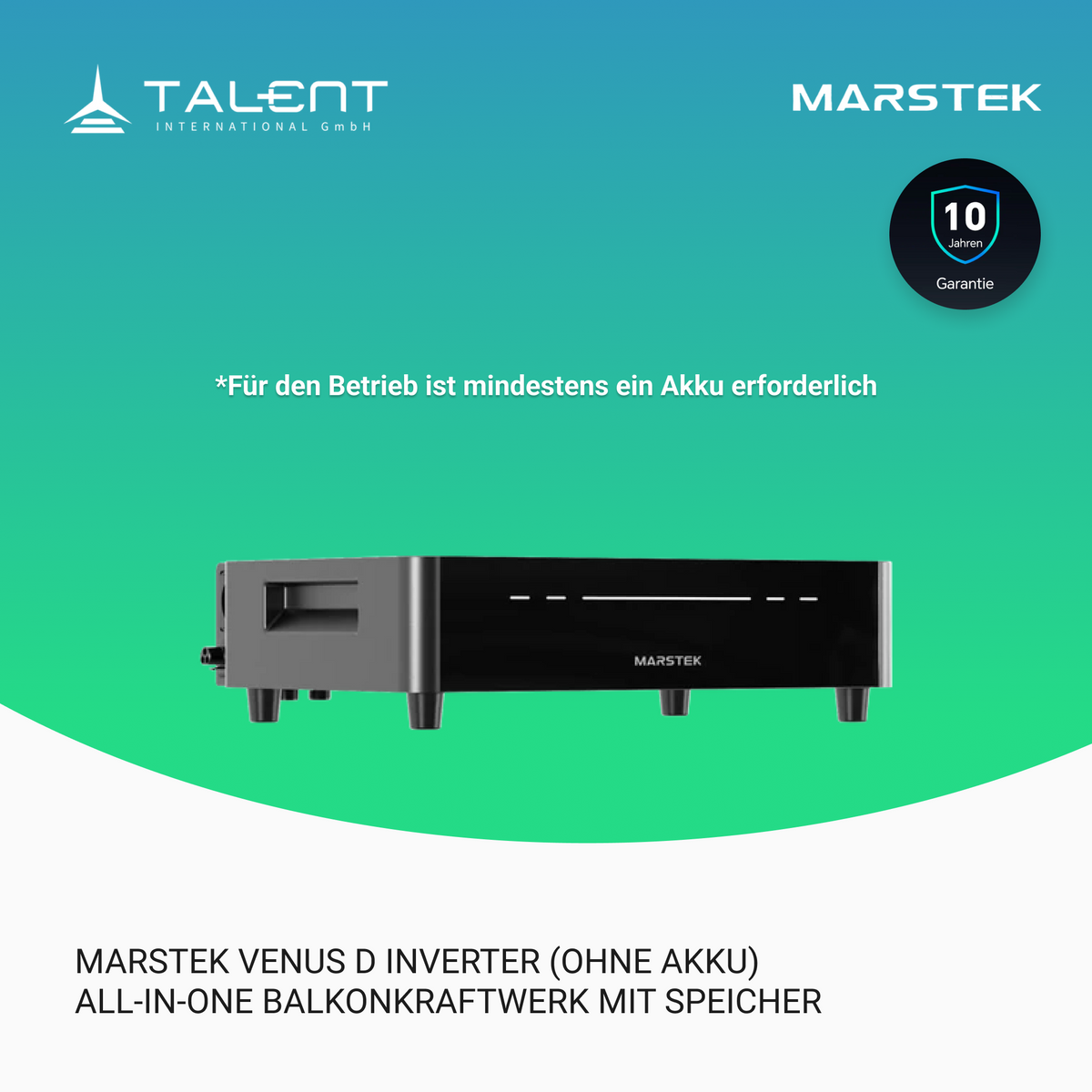 Marstek Venus D All-in-One Balkonkraftwerk mit Speicher AC-Kopplung 4 MPPT
