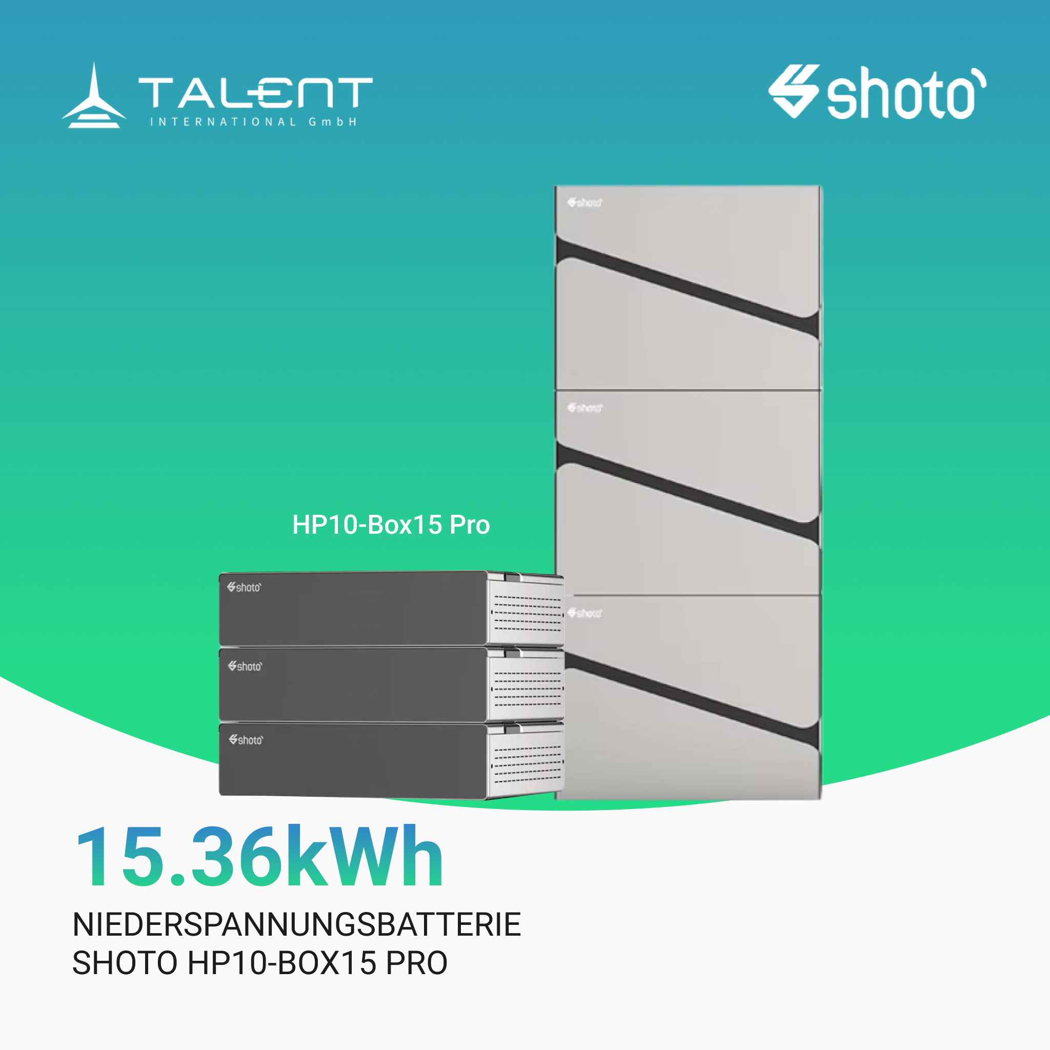 Shoto HP10-Box5/10/15/20 Pro, 5,12-20.48kWh Niederspannungsbatterie