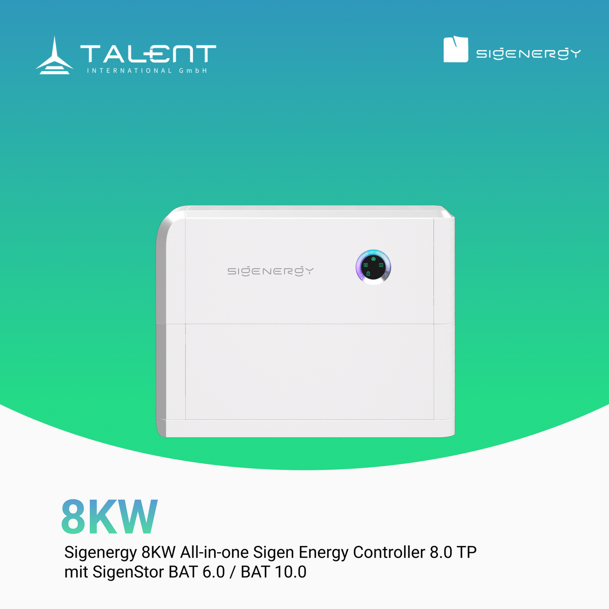Preis auf Anfrage - Sigenergy 8KW All-in-one Energy Controller 8.0 TP Dreiphasig mit BAT 6.0 / 10.0 Batteriespeicher