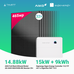PV Komplettset 14.88 kWp - 32 × AIKO 465W Full Black & Sigenergy Sigen Energy Controller 15.0 TP 15kW mit Speicheroption