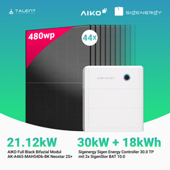 PV Komplettset 21.12 kWp - 44 × AIKO 480W Full Black & Sigenergy Sigen Energy Controller 30.0 TP 30kW mit Speicheroption