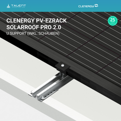Clenergy PV-ezRack SolarRoof Pro 2.0 Trapezdach Unterkonstruktion Set für 2/4/6 Module (Quer)