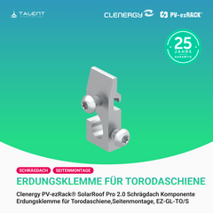 Clenergy PV-ezRack® SolarRoof Pro 2.0 Unterkonstruktion Schrägdach Komponenten - Erdungsklemme für Toroschiene, Seitenmontage EZ-GL-TO/S