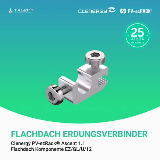Clenergy PVezRack® Ascent 1.1 Unterkonstruktion Flachdach Komponenten - Erdungsverbinder EZ/GL/U/12