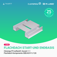 Clenergy PVezRack® Ascent 1.1 Unterkonstruktion Flachdach Komponenten - Start-und Endbasis, SEB/ACV11/120, 120mm