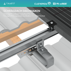 Clenergy PV-ezRack® SolarRoof Pro 2.0 Unterkonstruktion Schrägdach Komponenten - Dachhaken 34-56mm ER-I-SRPII/TO/02A