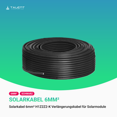 Solarkabel 6mm²  H1Z2Z2-K Verlängerungskabel für Solarmodule