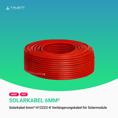 Solarkabel 6mm²  H1Z2Z2-K Verlängerungskabel für Solarmodule
