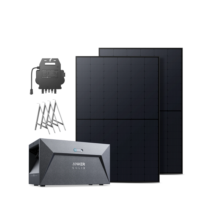 Anker SOLIX Solarbank E1600 Solarstromspeicher 1600Wh+APsystem EZ1-M Wechselrichter von 800 W auf 600W drosselbar