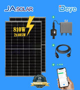 810W Balkonkraftwerk Solaranlage Komplettset 2x 405W Ja solar Schwarz Frame Solarmodule, 800W Deye Wechselrichter  (auf 600 WATT Gedrosselt)